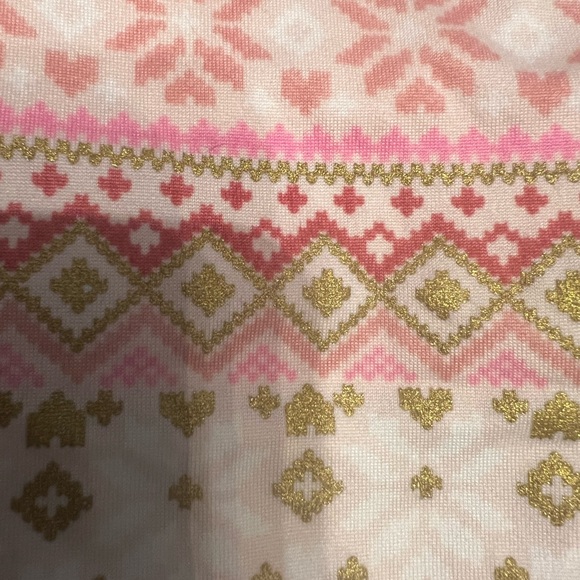 Pink Shimmer Fox Sweater and Patterned Leggings Set 3T - Picture 8 of 9